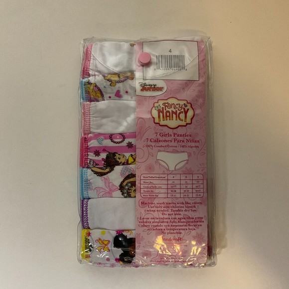 Fancy‎ Nancy Underwear Underpants 7 Pair Panty Pk Girls 4 Disney Junior New - Picture 2 of 2